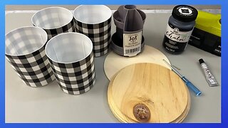 Swivel Paint Brush Holder DIY || Using Dollar Tree Materials || Just 1 EASY Craft