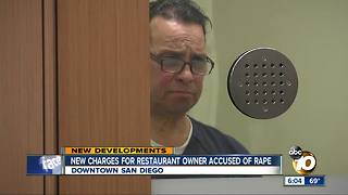 New charges filed for restaurant owner accused of rape