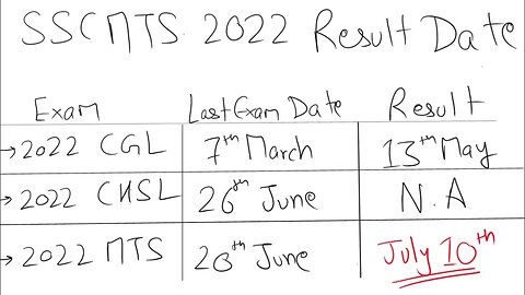 (10th July ?) SSC MTS 2022 Expected Result Date ? | MEWS #ssc #result #cgl2023