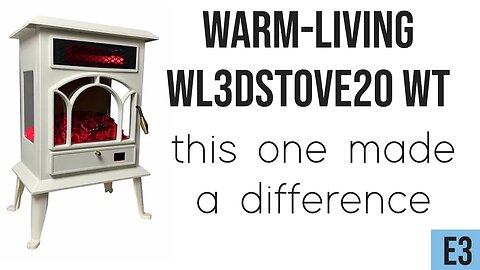 Warm Living Infrared Technology WL3DSTOVE20 WT - HEATER MINI SERIES E3