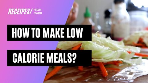 How to make low calorie density meals?