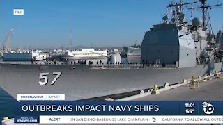 Coronavirus outbreaks affecting Navy ships