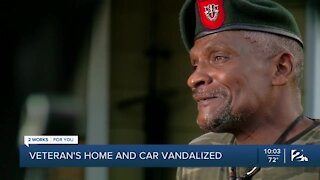 Local veteran wants answers after house, truck vandalized