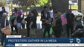 Protesters gather in La Mesa