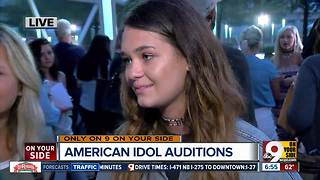 Cincinnati girl tries out for American Idol in Louisville, Ky.