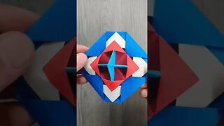 Origami paper fun ufo table top spinner toy with Ski #origami #fun #paper #spinner #toy #diy #howto