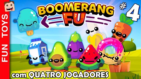 BOOMERANG FU - VITÓRIA INESPERADA!!! 😂 Com 4 JOGADORES na BATALHA em FAMÍLIA! 🪃 #4