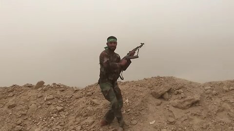 ISIS fighters combat - "Salah al-Din repelled attack on the Al-Fatha area,vMobilization Forces"