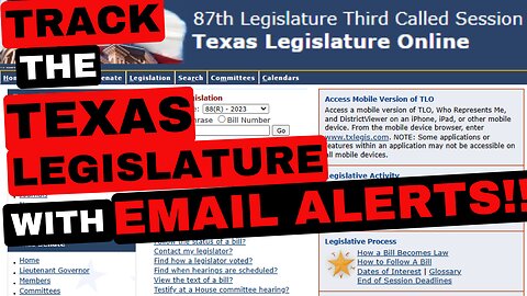 Track the Texas Legislature with MyTLO
