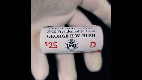 Uncirculated Roll of George H.W. Bush $1 coins !! #coins #money #coin #georgebush #trending #popular