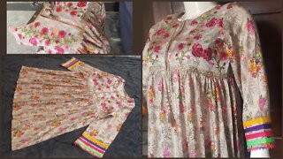 Stylish kurti cutting and stitching.