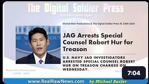 JAG ARRESTS Robert Hur for Treason