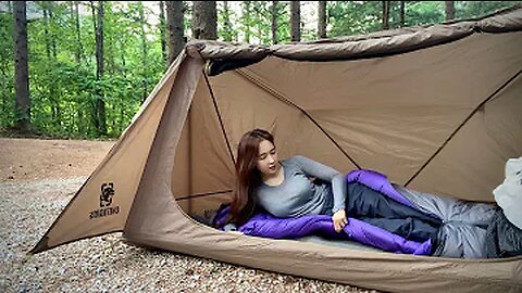 Perfect solo tent camping! sound of birds in the forest, cozy vibes , Relaxing ASMR