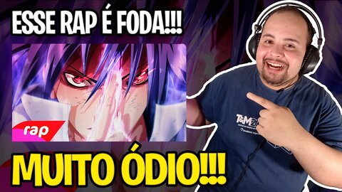 REACT Rap do Sasuke (Naruto) - MALDIÇÃO DO ÓDIO | NERD HITS