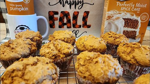2 Ingredient Pumpkin Spice Muffins – Easy Moist & Delicious - Happy Fall – The Hillbilly Kitchen