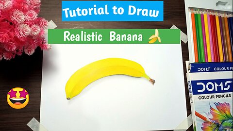 "Unbelievable Banana Realism! 🍌 See How Colored Pencils Create the Magic 🎨🖍️" #realistic #banana