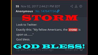 The stage is set for the epic tweet "My fellow Americans the storm is upon us"...