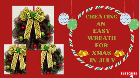 Christmas in July Wreath DIY| Marthas Wreath| Easy Christmas Front Door Wreath DIY| How To