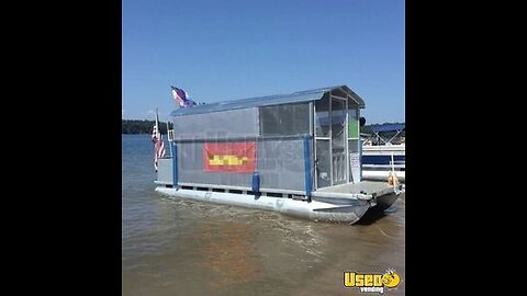 2019 Pontoon Water FUN Floating Restaurant Cafe' with 2001 - 24’ Dual Axle Trailer for Sale