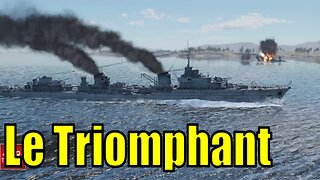 Le Triomphant Destroyer - Airborne General Battlepass Naval Prize - War Thunder