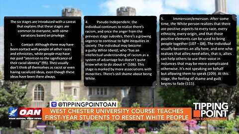 Tipping Point - West Chester University Course Teaches First-year Students To Resent White People