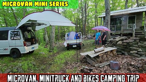 Micro Van (SE1 E22) Microvan, minitruck and bikes do some wheeling to go camping. Samsquanch?