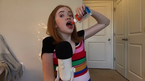 ASMR ~ Eating Elmer's glue ...featuring Makenna (Life with MaK)