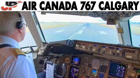 Piloting AIR CANADA Boeing 767-300ER from Calgary | Cockpit Views