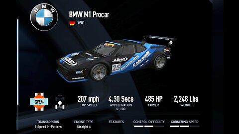 Driving the BMW M1 Procar at Willow Springs. AI Skill Level @ Max. Project Cars 2