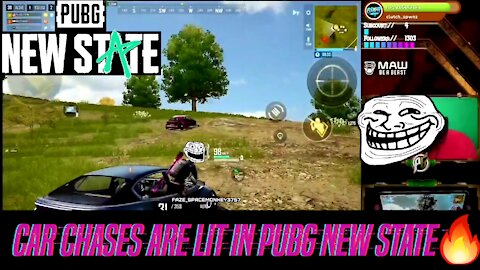 Car chases in Pubg New State be like gta😏👌🏻