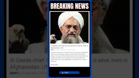 Breaking News: Al Qaeda chief Ayman al-Zawahiri is alive, lives in Afghanistan: UN #shorts #news