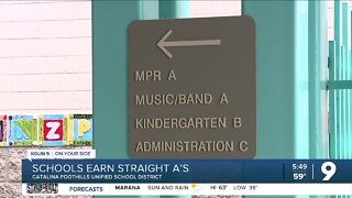 Catalina Foothills Unified School District schools all earn 'A' grades