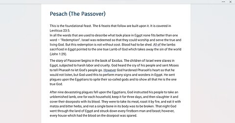 Part 2 of The Feasts and Festivals and God's Calendar - Prophetic Foreshadowings
