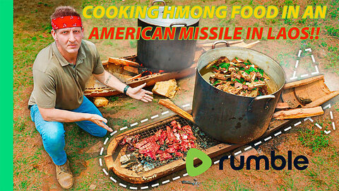 Cooking Hmong Food in an American Missile in Laos!!