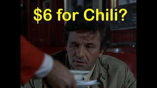 Columbo orders chili in a fine restaurant