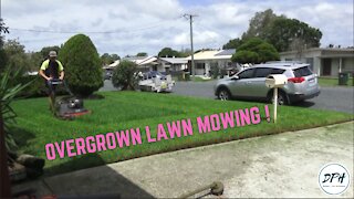 I Push Mow This Highly Overgrown Yard // My Old Property !