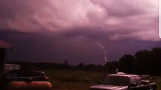 Powerful electrical storm caught on video