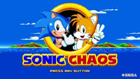 Sonic Chaos - Master System (Stage 01-Turquoise Hill Zone)