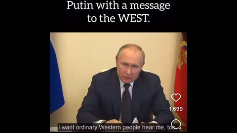 Putin addresses the West