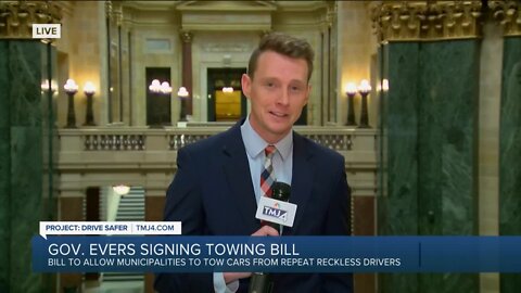 Gov. Evers signs towing-related reckless driving bill into law