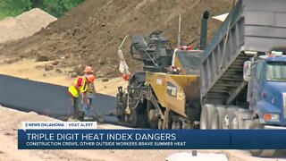Oklahoma construction crews work through intense heat