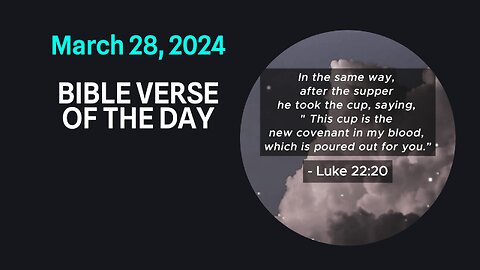 Bible Verse of the Day: March 28, 2024