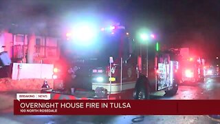 One person dead from overnight house fire in Tulsa