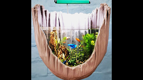 Can you imagine turning a car tire into an amazing aquarium?