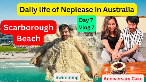 Scarborough Beach Vlog | Day 7 | Nepalese Daily Life in Australia 2023 | Bhuwan chaulagain #vlog