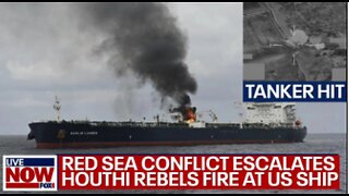 Israel-Hamas war: Yemen Houthi rebels fire missile at US warship, tanker hit | LiveNOW from FOX