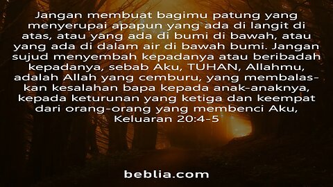 Keluaran 20:4-5 - Ayat Kitab Suci #Alkitab #Tuhan #yesus #gereja [SD]