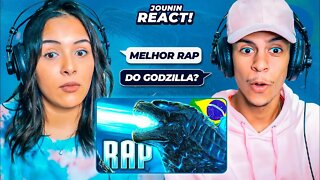 Rap do Godzilla (Monsterverse) - O REI DOS MONSTROS | PAPYRUS DA BATATA | [React em Casal] 🔥