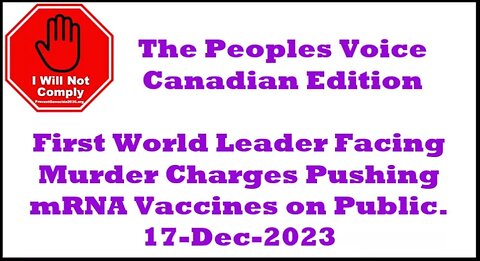 First World Leader Facing Murder Charges For Pushing mRNA Vaccines on Public