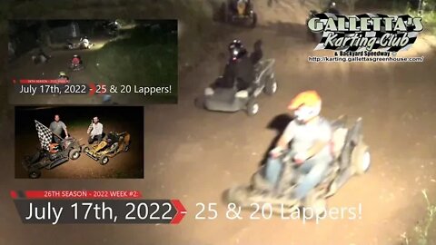 Galletta's Karting Club - 2022/07/17 | 26th Season - Week 2: Dead Bunny 25/20-Lappers [Tower Camera]